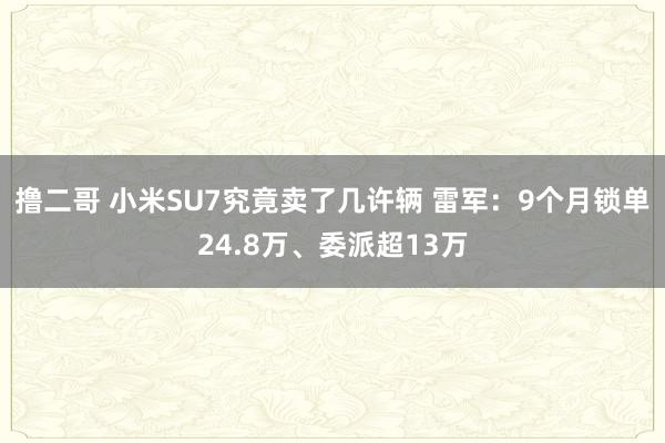 撸二哥 小米SU7究竟卖了几许辆 雷军：9个月锁单24.8万、委派超13万