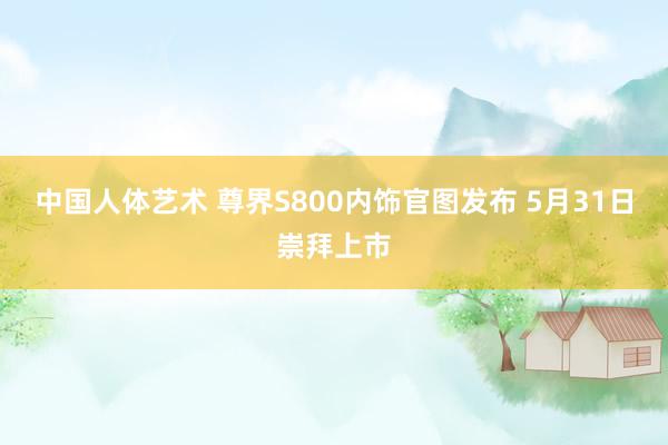 中国人体艺术 尊界S800内饰官图发布 5月31日崇拜上市