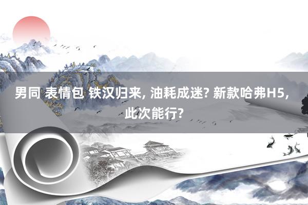 男同 表情包 铁汉归来， 油耗成迷? 新款哈弗H5， 此次能行?