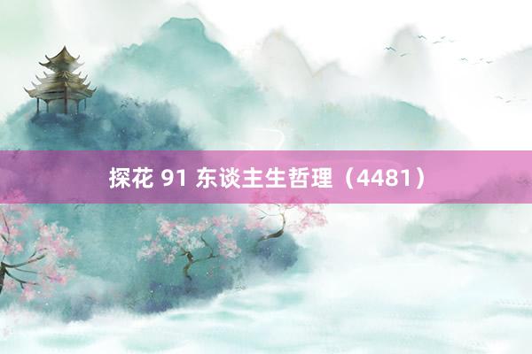 探花 91 东谈主生哲理（4481）