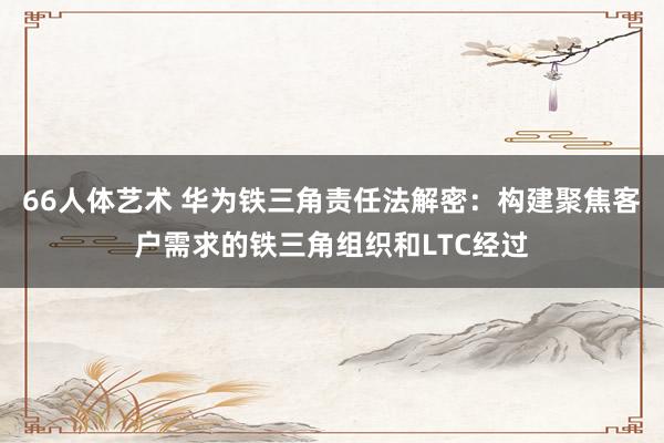 66人体艺术 华为铁三角责任法解密：构建聚焦客户需求的铁三角组织和LTC经过